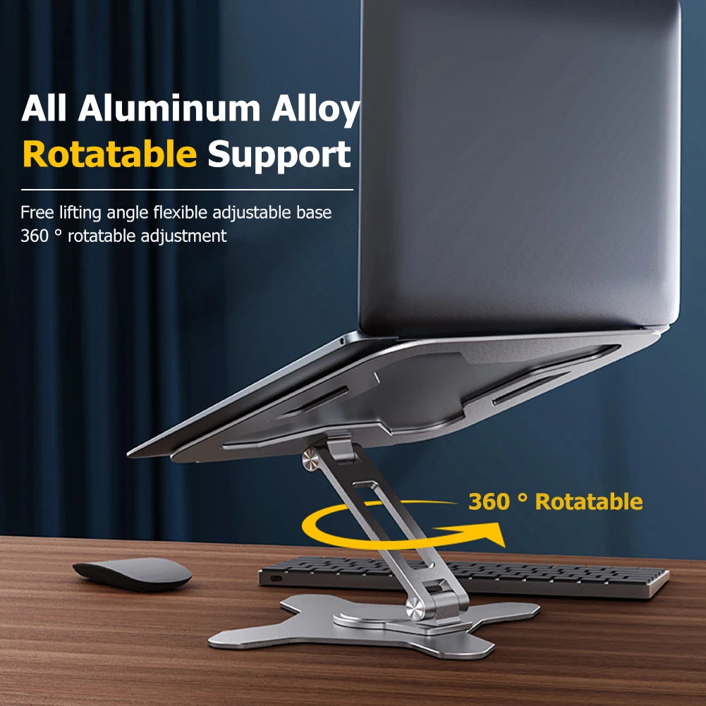 Notebook Holder 360 Rotating Adjustable Foldable Laptop  14-17.3 Inch