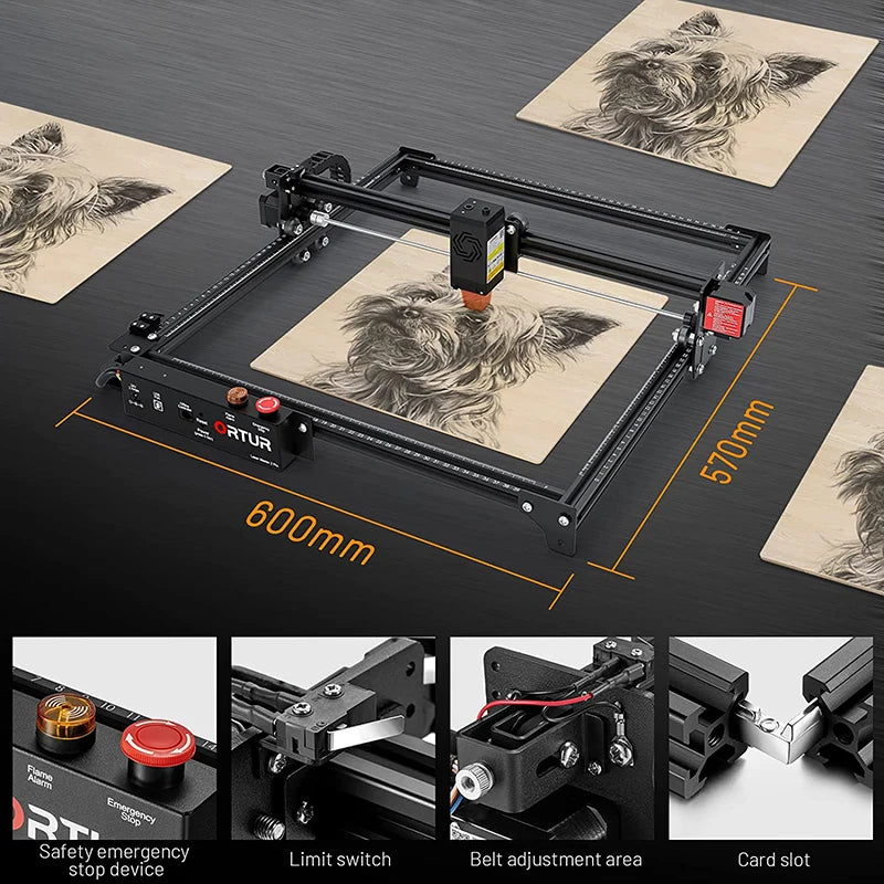 Laser Master Table Lase Engraver Cutter Woodworking, Powerful Wood Metal 
Engraving