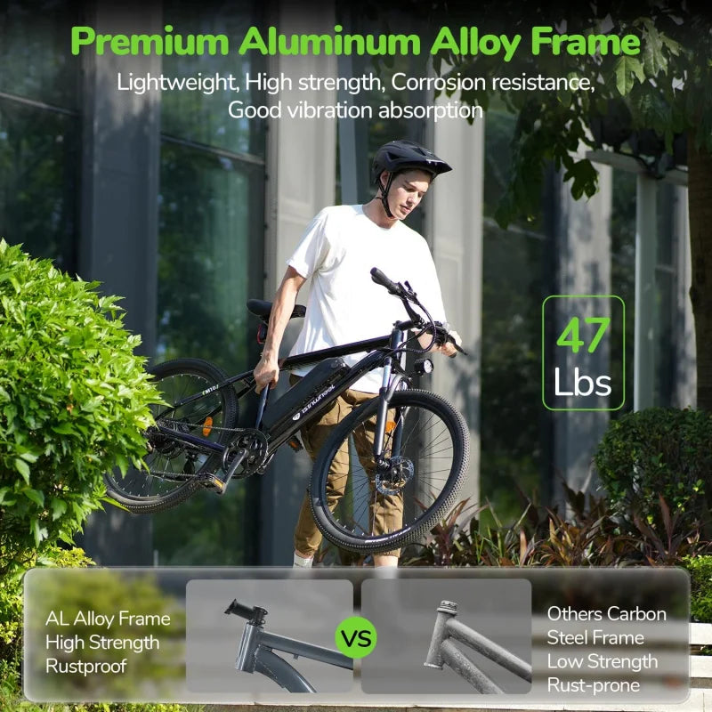 Qisinwheel  26" Mountain Bike 20MPH Max Range 55 Miles
