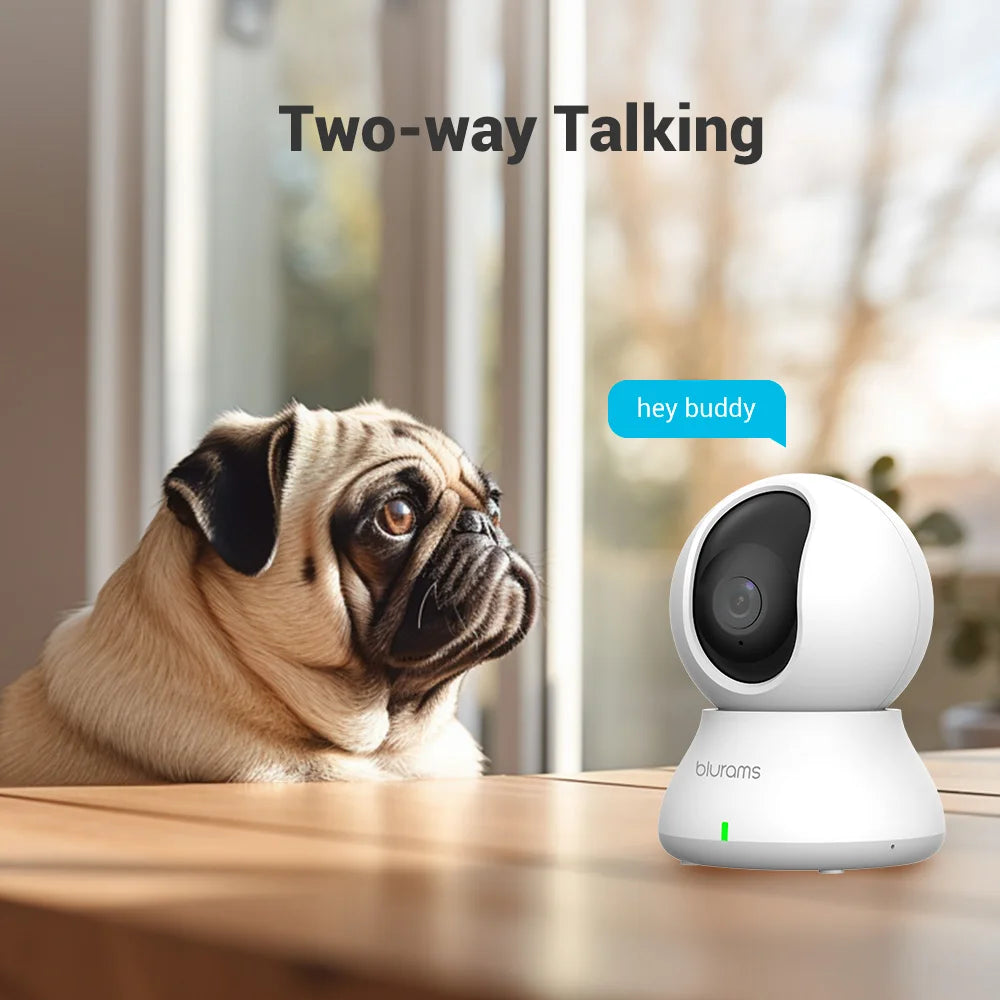 WiFi Indoor Camera, 360° Phone App, 2-Way Talk, Night Vision,