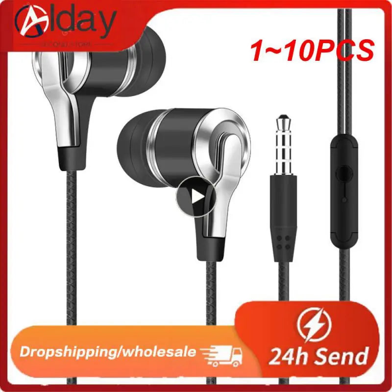 Wired Headphones, Earbuds, Stereo, Mic volume
