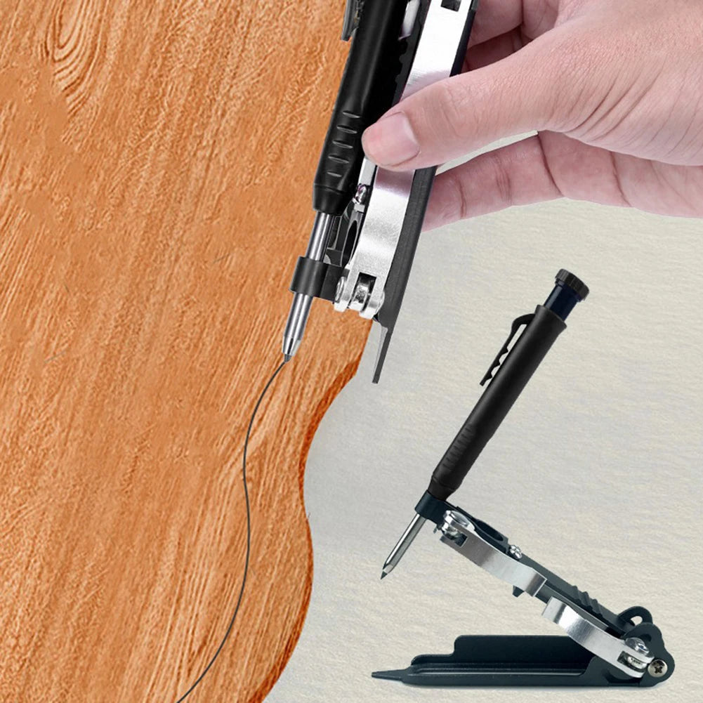 Aluminium Alloy Measuring Anti Form Multi-function Adjustable Profile Scribing Ruler Contour Gauge DIY Woodworking Compass Tool