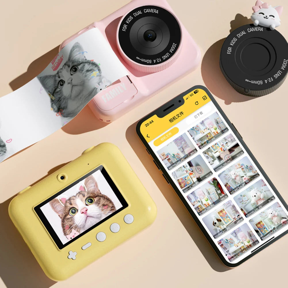 Instant Print Camera Thermal Paper Printer Kids Gift