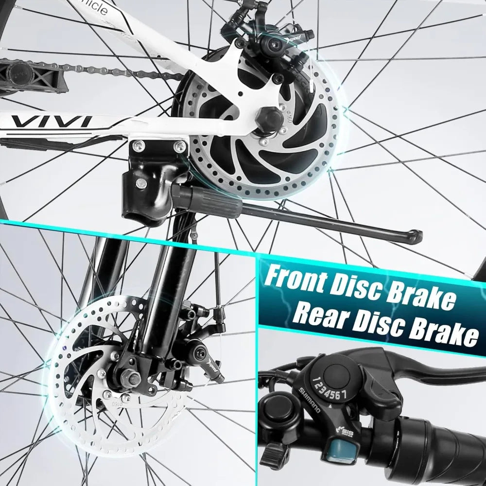 Electric Bike 26" Electric Bike for Adults, Peak 850W Folding Electric Mountain Bike, 48V Removable Lithium Battery, 21 Speed